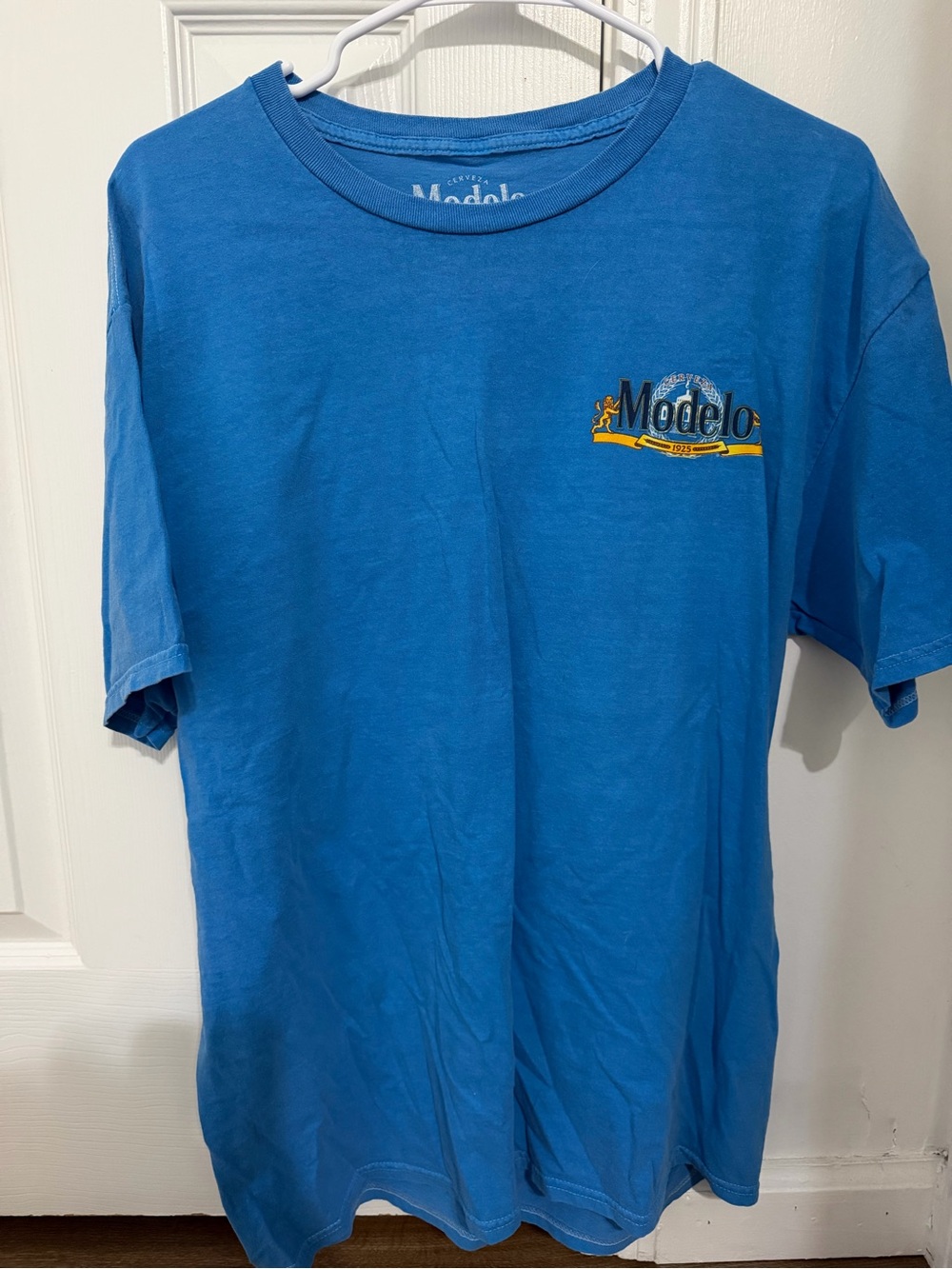 ModelCo Men's Bright Blue Logo Short Sleeve Tee